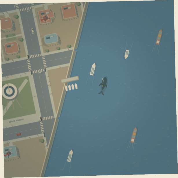 A whale surfacing beside ferries off Seattle's waterfront